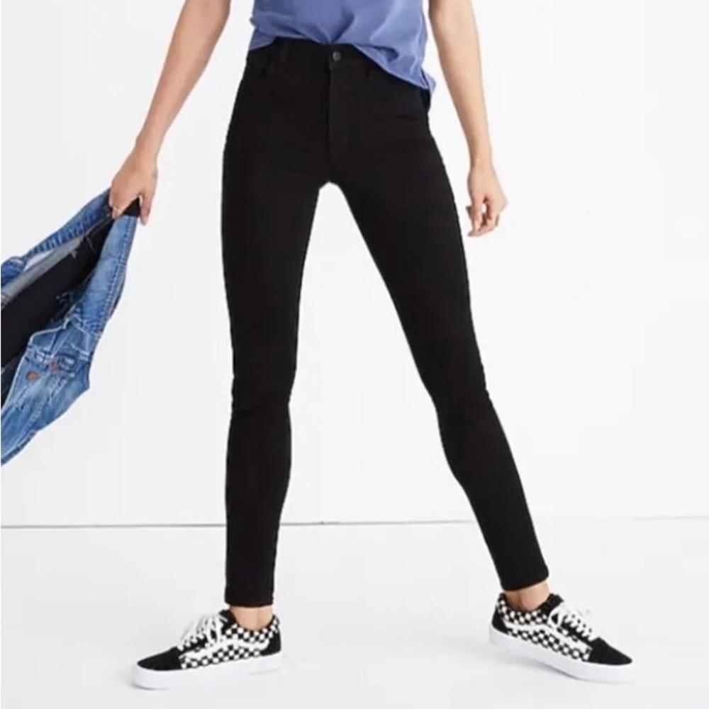 Madewell Roadtripper Black High Rise Skinny Jeans 28 Tall Stretch